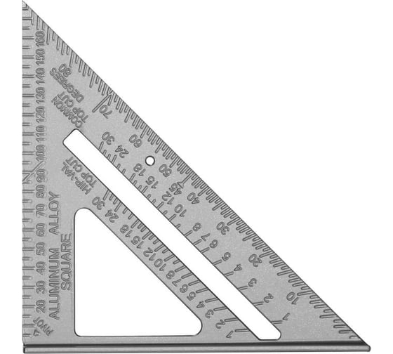 Алюминиевая треугольная линейка DEKO DKM180-255-180 041-0260 1