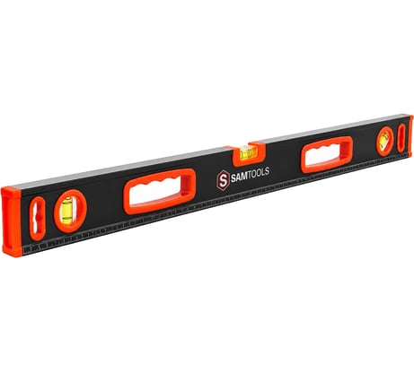 Уровень алюминиевый магнитный SAMGRUPP 1200 мм 3 глазка точность 0,5 мм/м SAMC-082213120