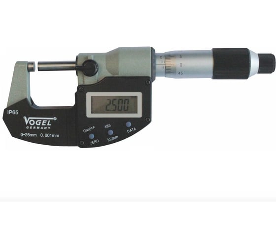 Микрометр цифровой Vogel 0-25 х 0.001 USB IP 65 230130