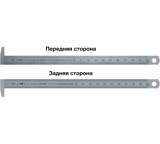 Линейка нержавеющая Vogel 300х13х0,5 1мм/1мм с крюком 1033010030