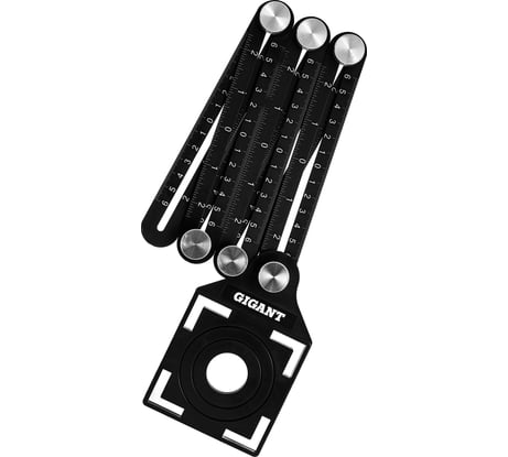 Алюминиевая 6-сторонняя линейка/угольник Gigant копировальный шаблон 130 мм GAR-6-130