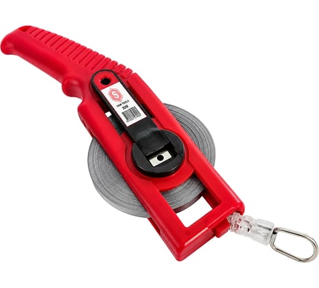 Рулетка геодезическая SAMGRUPP 30 м 12,5 мм открытый корпус стальная лента SAMTOOLS (3 шт) SAMC-063003000-3
