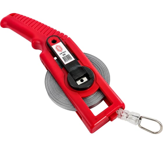 Рулетка геодезическая SAMGRUPP 30 м 12,5 мм открытый корпус стальная лента SAMTOOLS (3 шт) SAMC-063003000-3