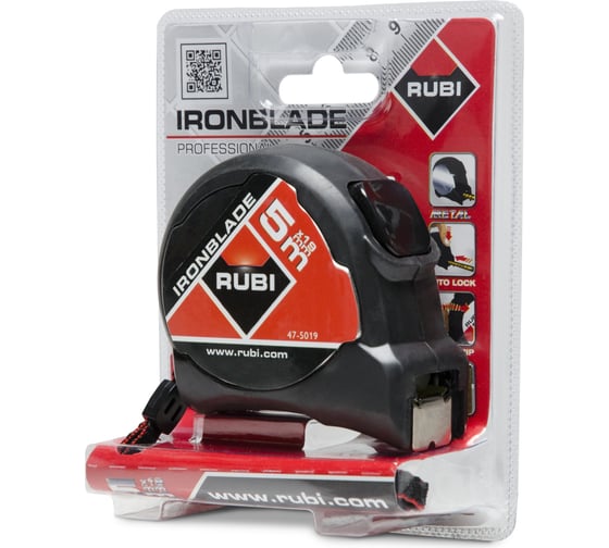 Рулетка RUBI IRONBLADE 5 м, 19 мм 75904