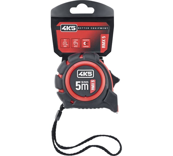 Рулетка 4K5 RollMeter 5 м, 19 мм 606.100-5