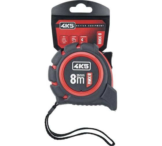 Рулетка 4K5 RollMeter 8 м, 25 мм 606.100-8