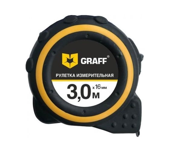 Рулетка измерительная GRAFF металл.полотно 3м х16мм Master 120316