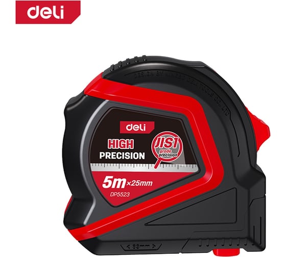 Рулетка с магнитным зацепом DELI 5м х 25мм DP5523 метрическая 242318