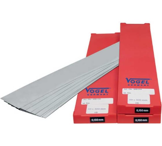 Щуп лентой Vogel 150х500, толщ=0.300, нерж.,5листов с калибровкой 467300 К