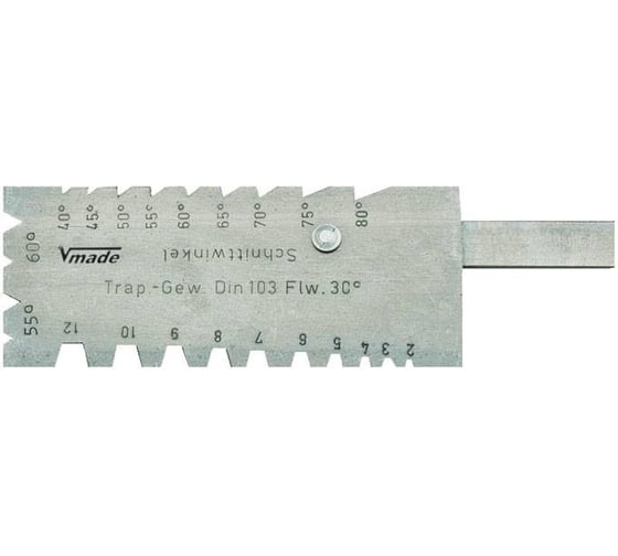 Шаблоны резьбовые Vogel для трапец.(2-12мм) и упорн.(40-80гр.) резьбы с осью вращ, *с калибровкой 472007 К