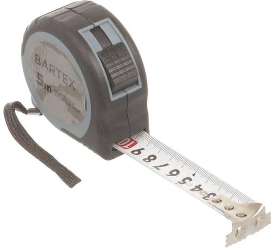 Рулетка BARTEX 5 м, обрезиненный пластик, магнит, 25 мм, с фиксатором, Bartex, 15G-5025, JB 87 310327