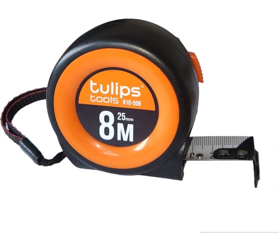 Рулетка мини Tulips Tools с автоблокировкой, 8 м/25 мм II10-508