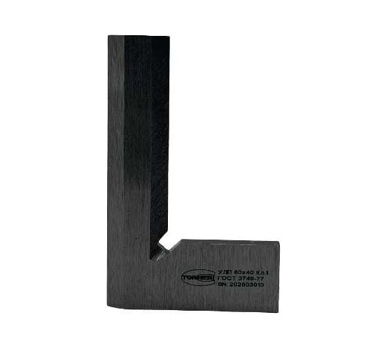 Угольник поверочный TORNERI УЛП-1- 60 (60х40 мм) Т029723 1