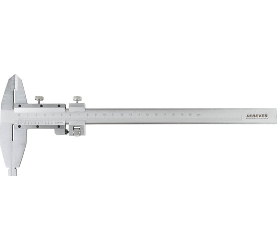 Штангенциркуль Debever Machining Solutions нониусный, 0-200 мм, 0.05 мм, тип II, ГОСТ 166-89 DB-S-VC20005-2