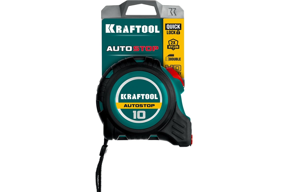 Рулетка с автостопом KRAFTOOL AutoStop 10 м 3412-10-25 - выгодная цена ...