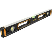 Алюминиевый уровень TOLSEN фрезерованный, ударопрочный, магнит, 3 глазка 40 см 35111