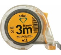 Рулетка DEKOR HASSAN 3 м, 16 мм серии HELIX DEKOR 416