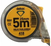 Рулетка DEKOR HASSAN 5 м, 25 мм серии HELIX 418