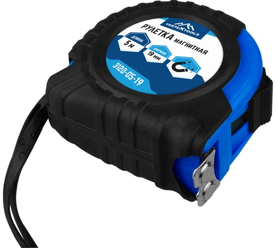 Рулетка vertextools магнитная 5х19 мм 3120-05-19