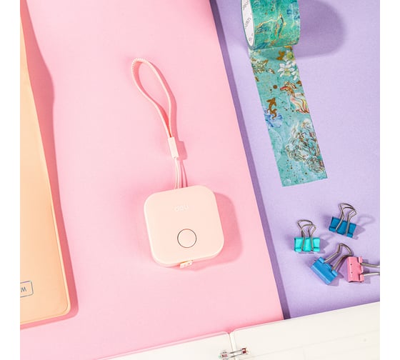 Рулетка DELI канцелярская E79650PINK 1500мм роз. пластик, 24 штуки в упаковке 1584291