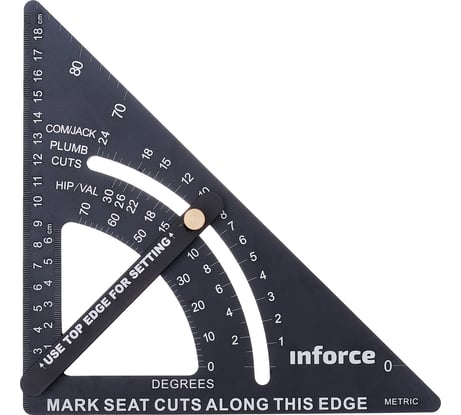 Кровельный угольник Inforce с угломером, 190 мм 06-11-76