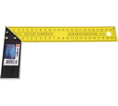 Столярный угольник Управдом стальное полотно, двойная миллиметровая шкала 4100002475