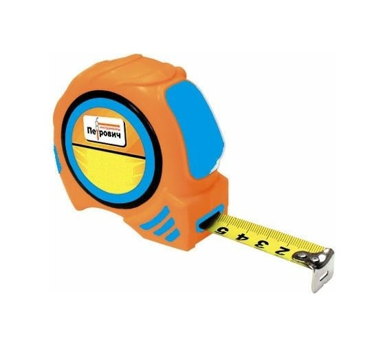 Рулетка Петрович П069-0316 в обрезиненном корпусе, AUTOLOCK, 3 м, 16 мм 4100003146 1