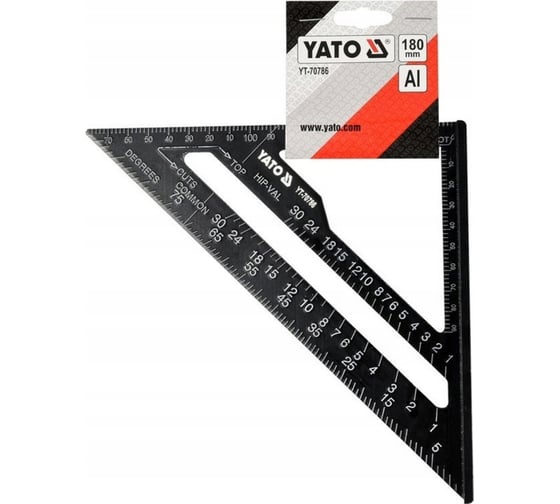 Угольник для плотника и столяра YATO 180 мм YT-70786