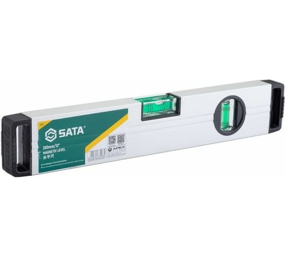 Строительный уровень Sata 300 мм, 2 колбы, 12" 91611 1