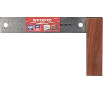 Угольник с деревянной ручкой WORKPRO 200мм WP264004