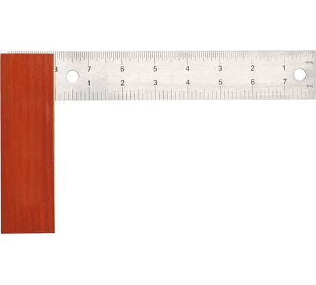 Угольник с деревянной ручкой WORKPRO 200мм WP264004