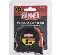 Рулетка Hammer 601-067 3м/16мм, нейлоновое покрытие, магнит 737589