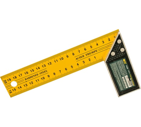 Металлический столярный угольник 200 мм FIT Профи 19420