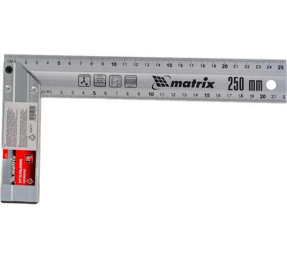 Литой алюминиевый угольник 250 мм MATRIX 32471