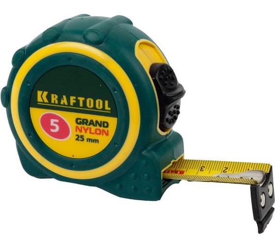 Рулетка KRAFTOOL EXPERT 5 м, 25 мм, двухкомпонентный корпус, нейлоновое покрытие 3412-05_z01