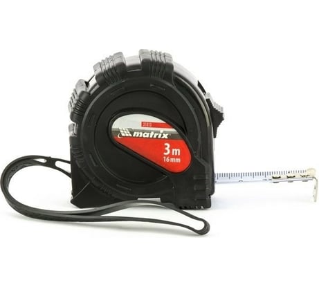 Рулетка 3 м х 16 мм Black MATRIX 31013