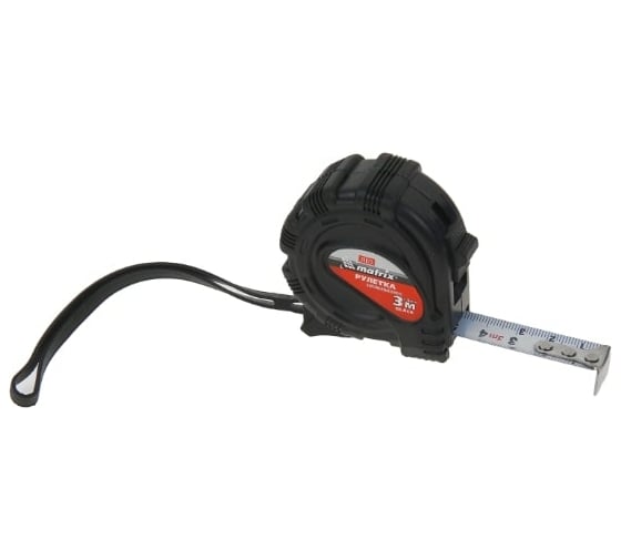 Рулетка 3 м х 16 мм Black MATRIX 31013
