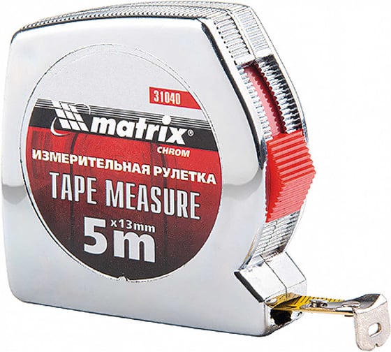 Рулетка 5 м x 13 мм Chrom MATRIX 31040