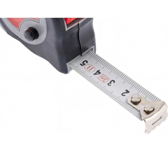Рулетка MATRIX Continuous fixation, 3 м х 16 мм, обрезиненный корпус, плавная фиксация// 31086