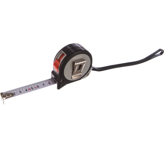 Рулетка MATRIX Continuous fixation, 3 м х 16 мм, обрезиненный корпус, плавная фиксация// 31086