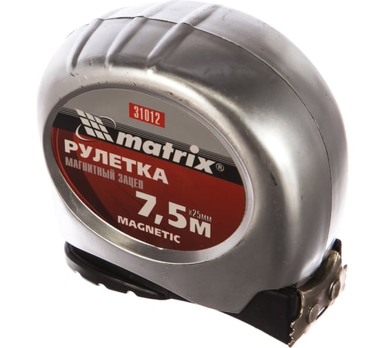 Рулетка 7,5 м х 25 мм Magnetic MATRIX 31012