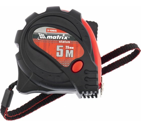 Рулетка 5 м х 25 мм Status magnet 3 fixations MATRIX 31005