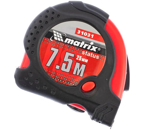 Рулетка 7,5 м х 25 мм Status magnet fixation MATRIX 31031