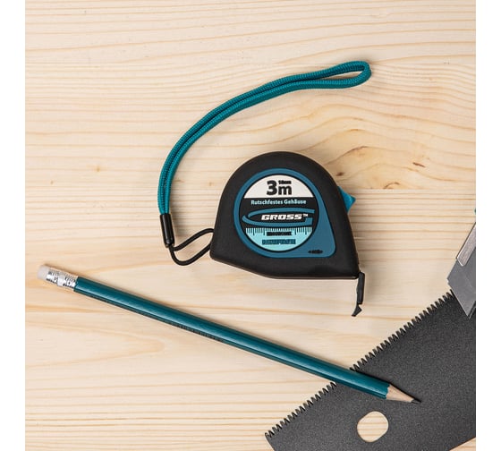 Рулетка 3 м x 16 мм GROSS Ergonomisch 31101