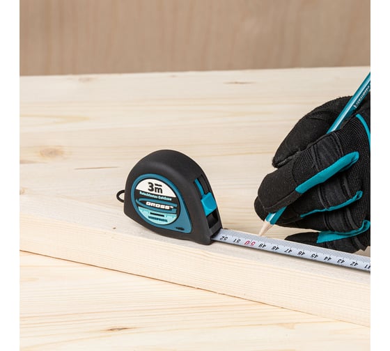 Рулетка 3 м x 16 мм GROSS Ergonomisch 31101
