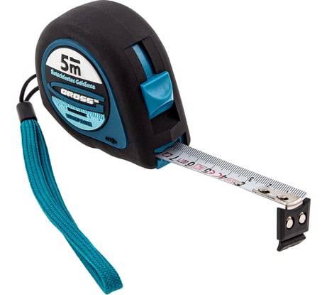 Рулетка GROSS Ergonomisch 5 м, 19 мм, магнитный обрезиненный зацеп 31102