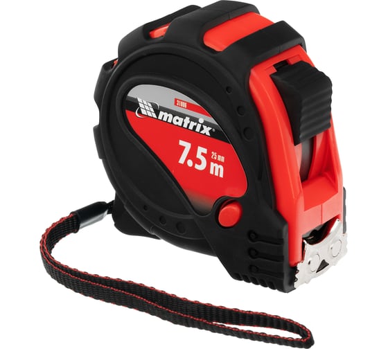 Рулетка 7.5 м х 25 мм Status magnet 3 fixations MATRIX 31006