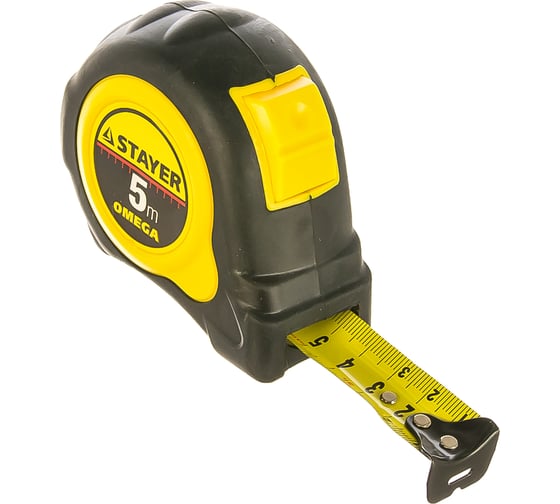 Рулетка с обрезиненным корпусом, 5мх25мм STAYER MASTER Autolock 3402-5_z01 1