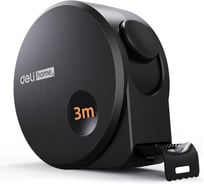 Рулетка DELI Home Series Black HT8316 3 м, 16 мм, эксклюзивный дизайн, корпус высококачественный Софт-тач пластик 104618