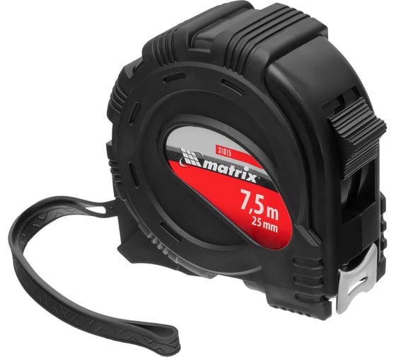 Рулетка Black 7,5 м х 25 мм MATRIX 31015
